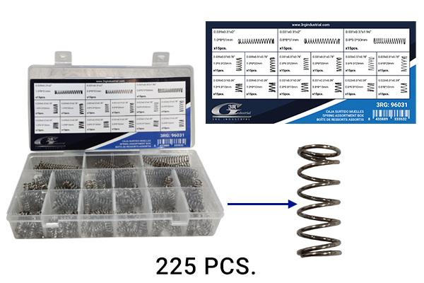 CAIXA DE MOLAS SORTIDAS (225 PCS)                           