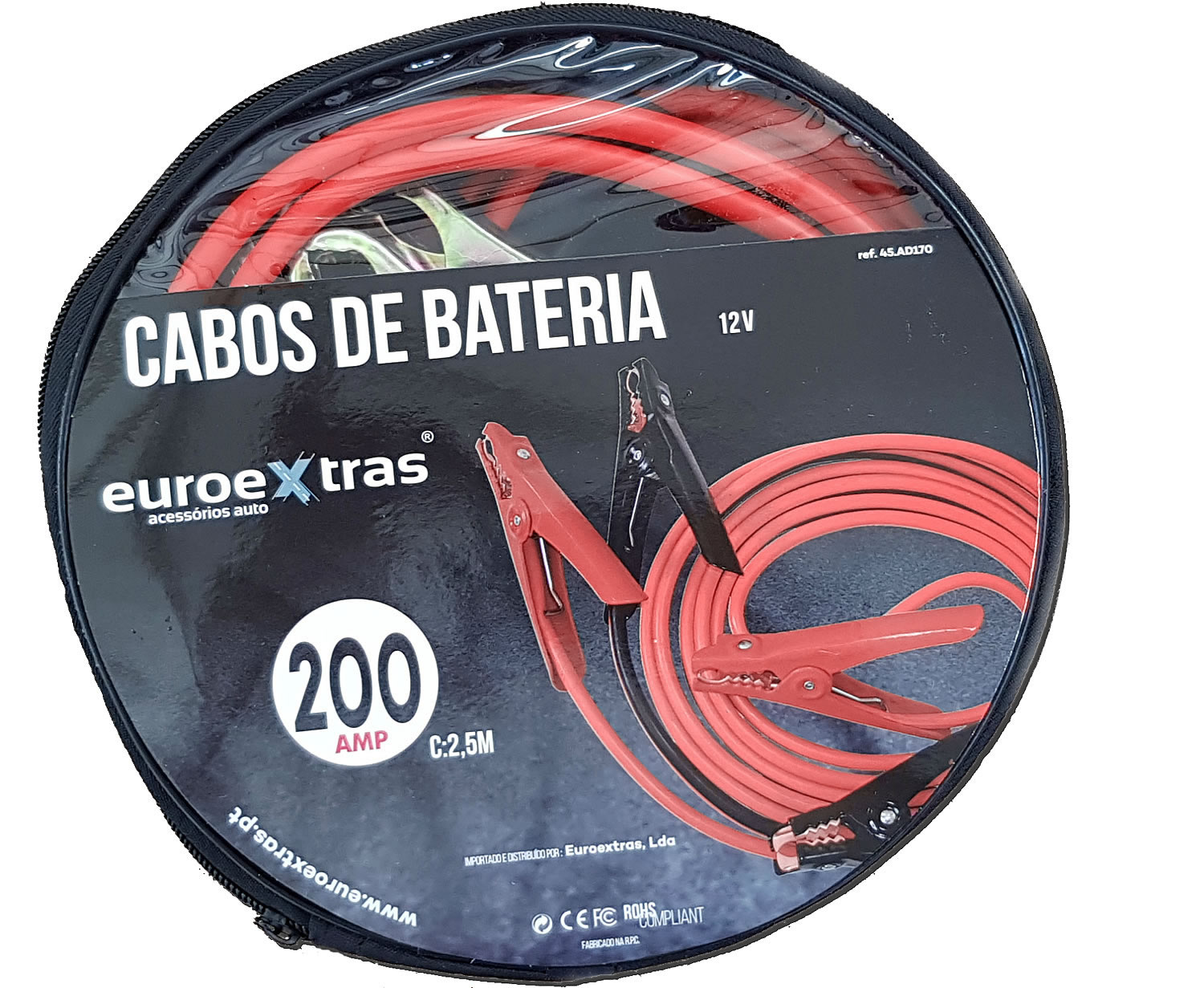 CABOS DE BATERIA 12V 200AMP 250CM                           