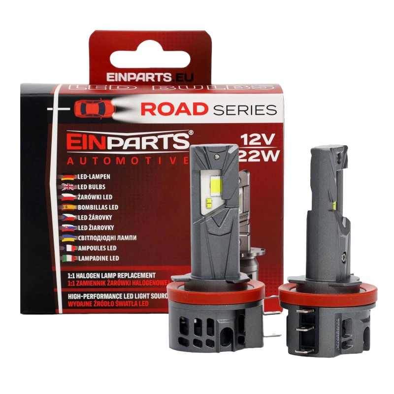 KIT LAMPADAS DE LED H15 22W 2700LM 6500K 9-18V              