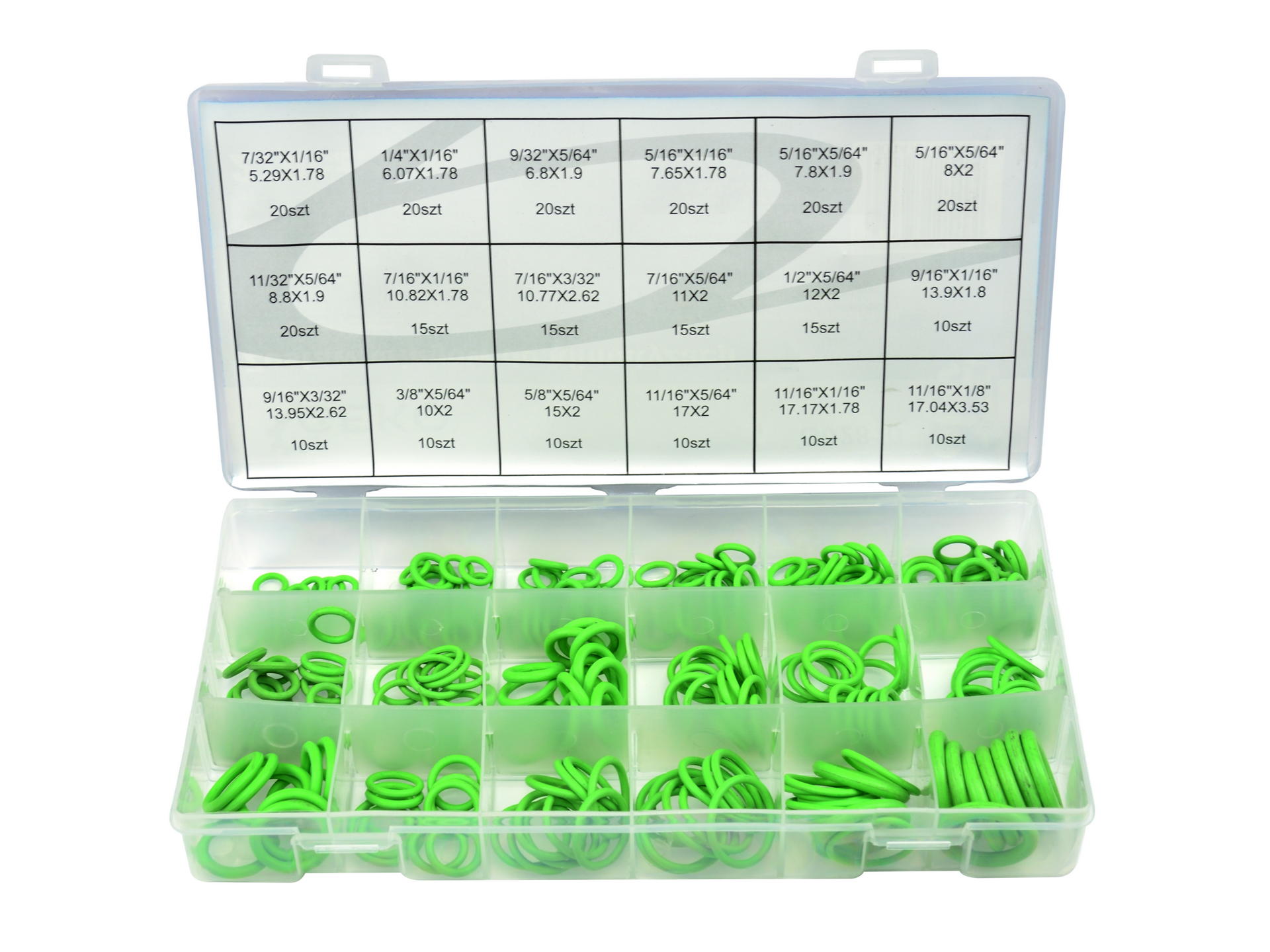 EXPOSITOR DE O-RINGS P/ AR CONDICIONADO EM BORRACHA 270PCS  