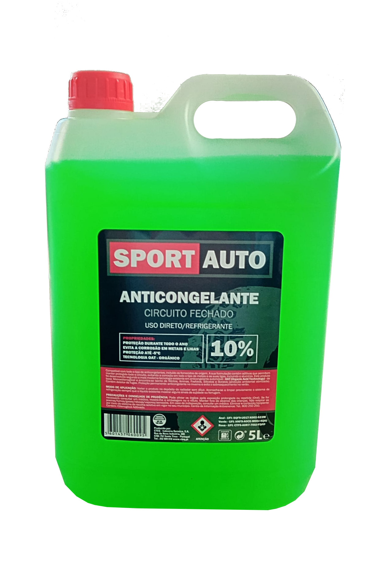 ANTI CONGELANTE 10%  VERDE 5L                               