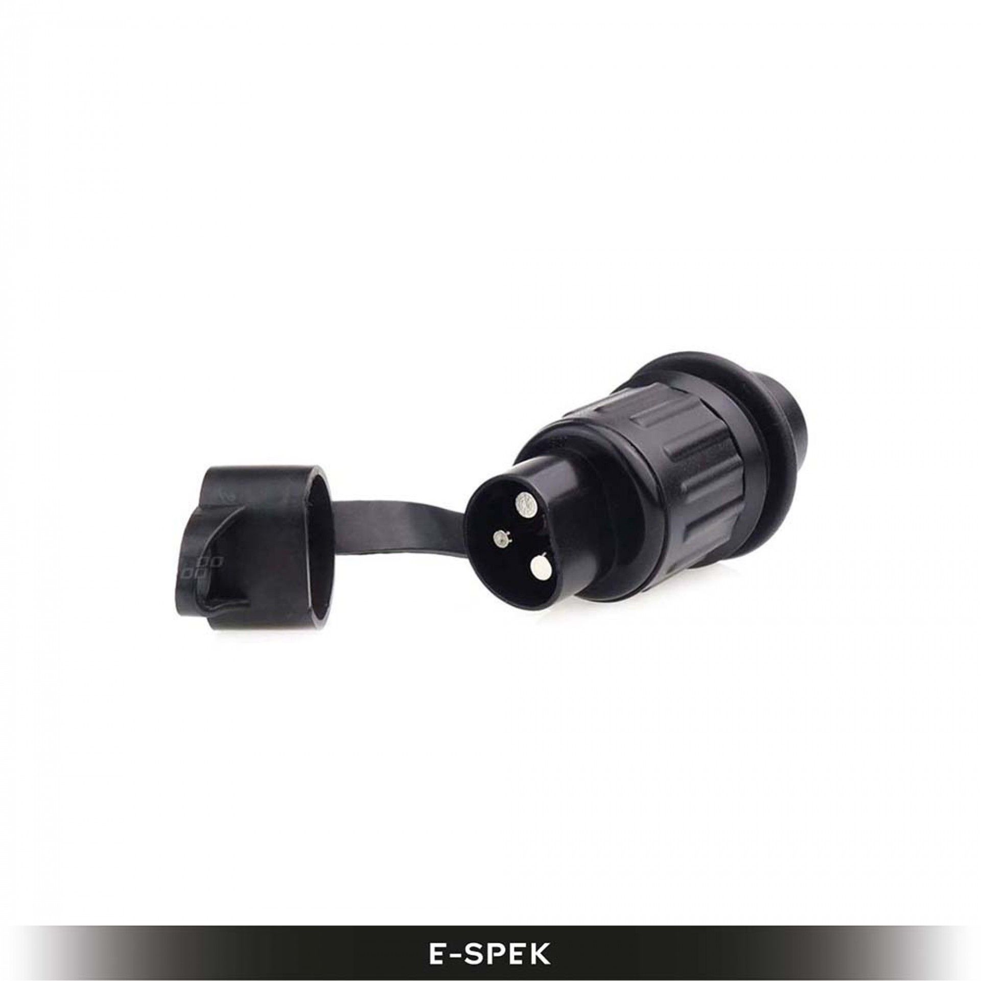 FICHA DE REBOQUE MACHO 3 PINOS C/TAMPA 12V                  