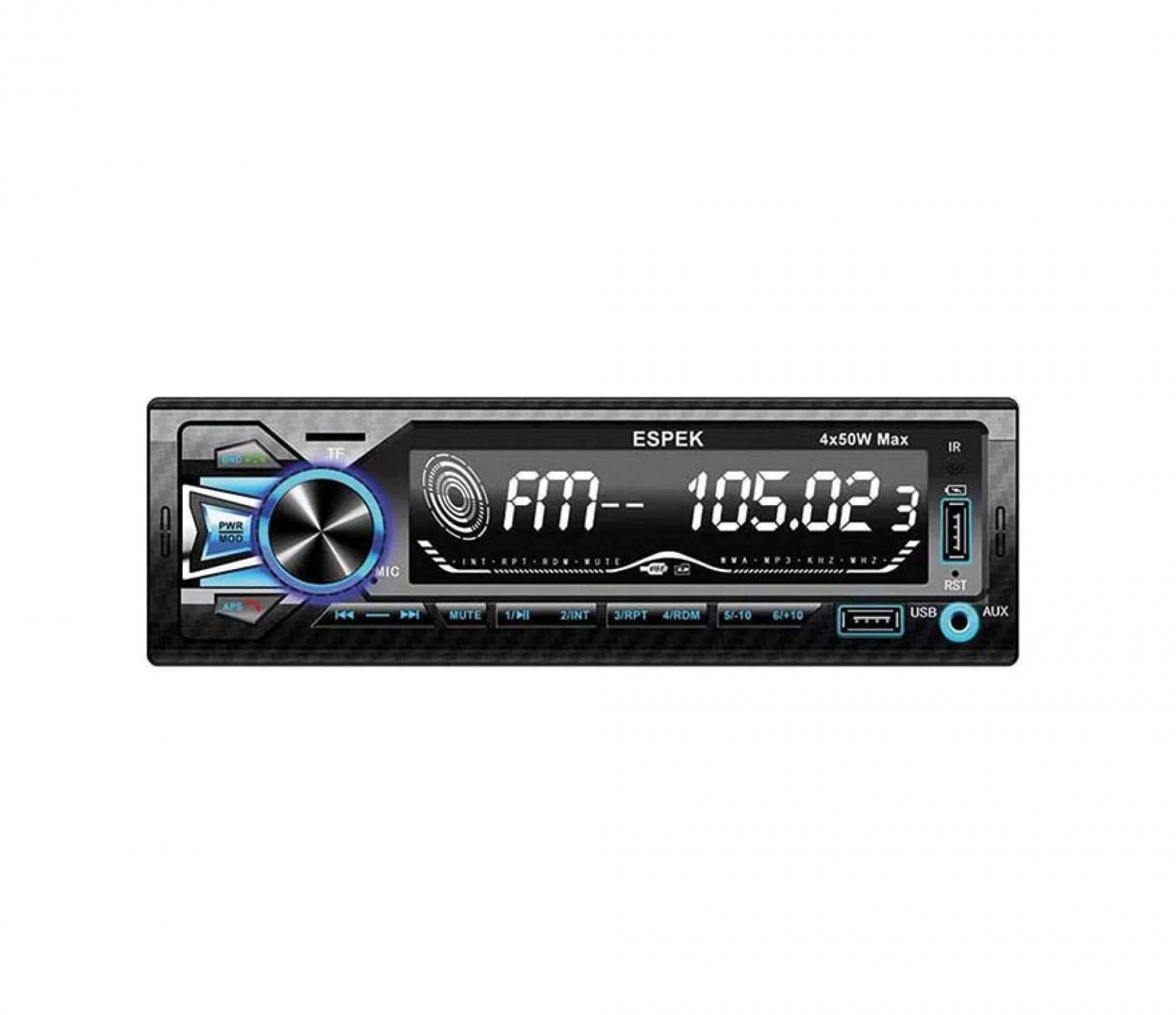 RADIO 1 DIN MP3 BLUETOOTH/USB/AUX 4X50W                     