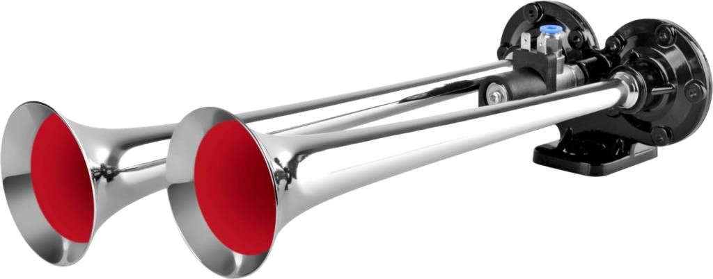 BUZINA DUPLA ELECTROPNEUMATICA CROMADA 24V 125DB            